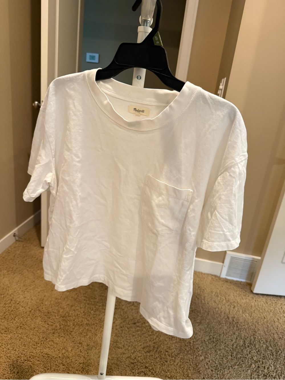 Madewell White Short-Sleeve Pocket Tee